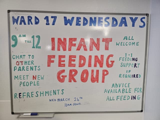 Image showing Infant Feeding Group at Royal Lancaster Infirmary, Ward 17, Day Room. Wednesday from 9am - 12pm.