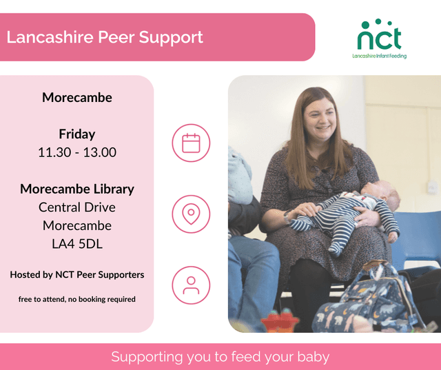 Morecambe Library Infant Feeding Group, Fridays, 11:30 - 13:00
