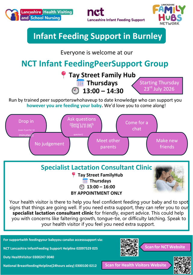 Burnley Specialist Lactation Consultant Clinic - Appointment Only