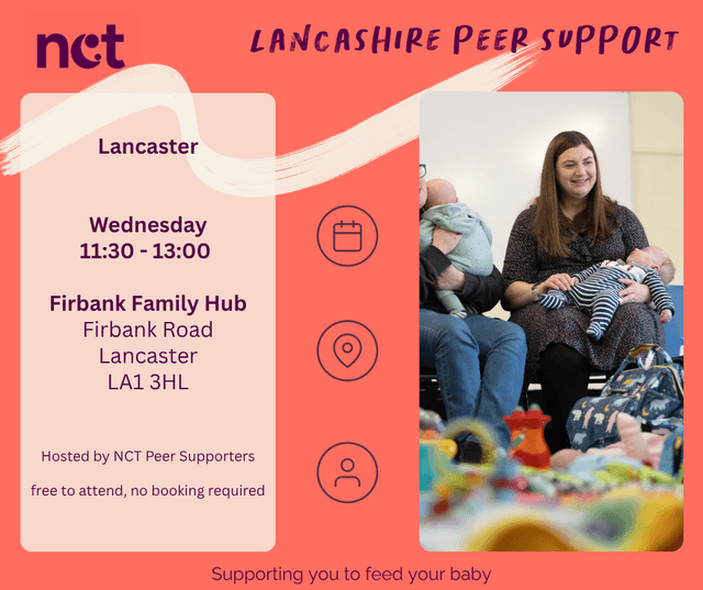 Lancaster Group - Wednesday, 11:30-13:00, Firbank Family Hub, Lancaster, LA1 3HL