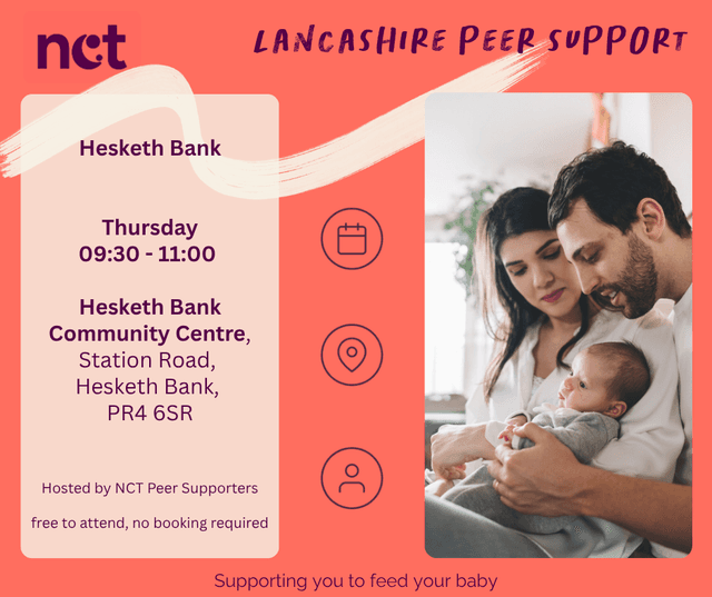 Hesketh Bank Infant Feeding Group, Every Thursday, Hesketh Bank Community Centre, 9:30-11:00